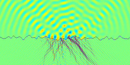 Scattered field in air and total field in Si at 632nm