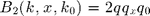 $B_2(k,x,k_0)=2qq_xq_0$