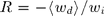 $R=-\langle w_d \rangle/w_i$