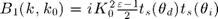 $B_1(k,k_0)=iK_0^2\frac{\varepsilon-1}{2}t_s(\theta_d)t_s(\theta_i)$
